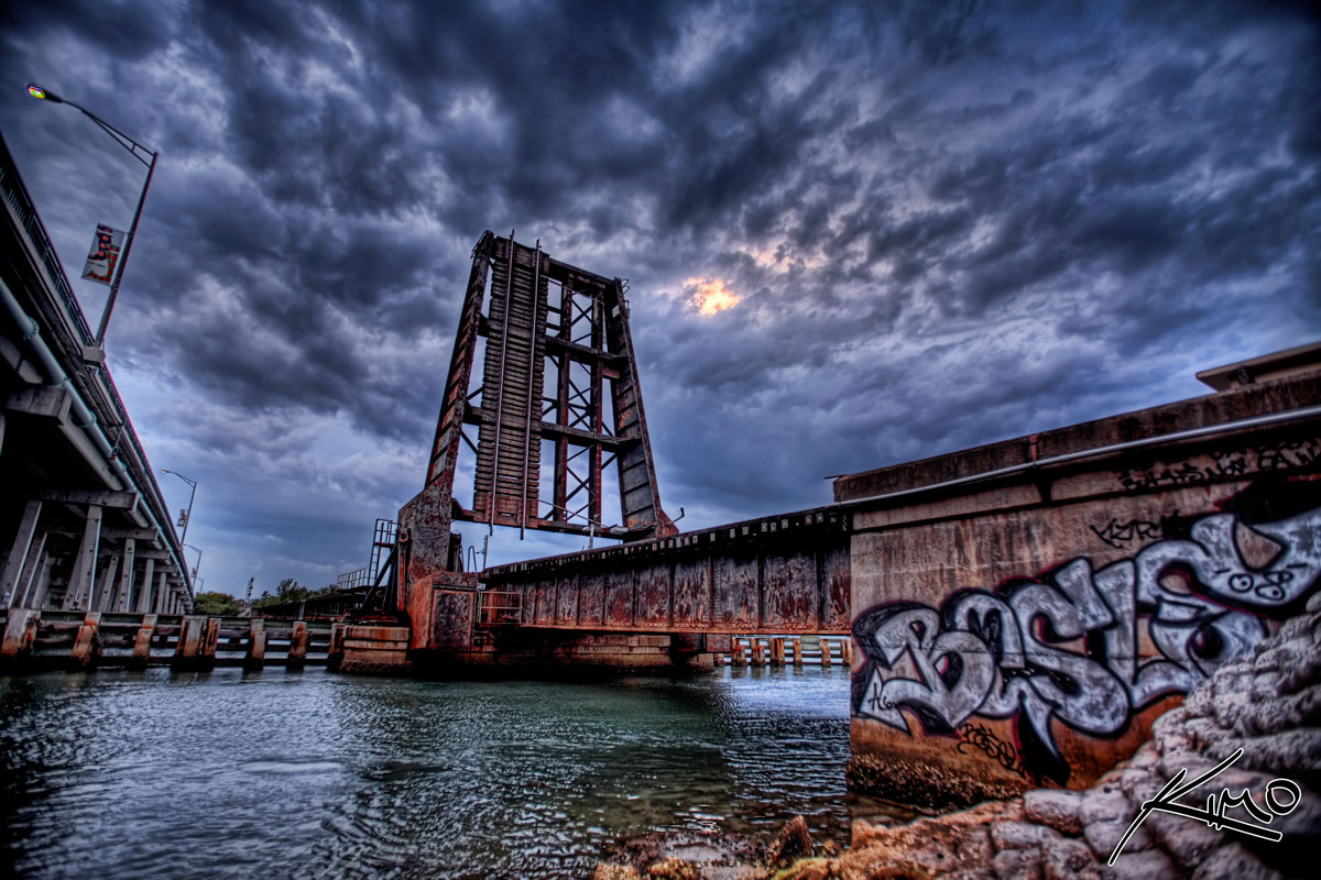 Railroad Bridge Located in Jupiter, Florida