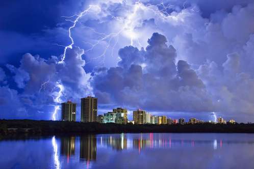 Lightning Strike Over Singer Island Florida