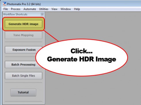 Photomatix HDR Guide - Step One