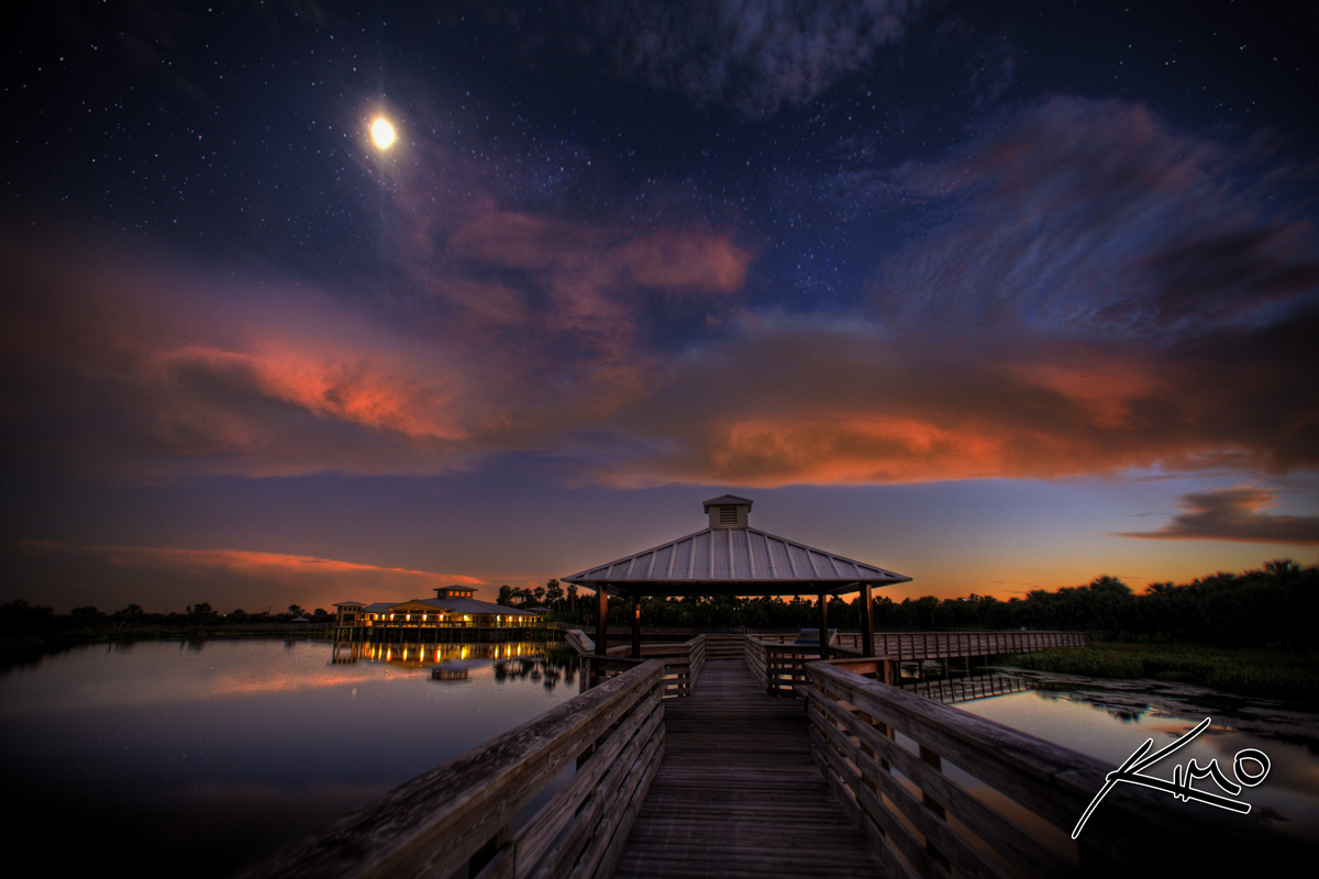 Nighttime at Green Cay Wetlands Park