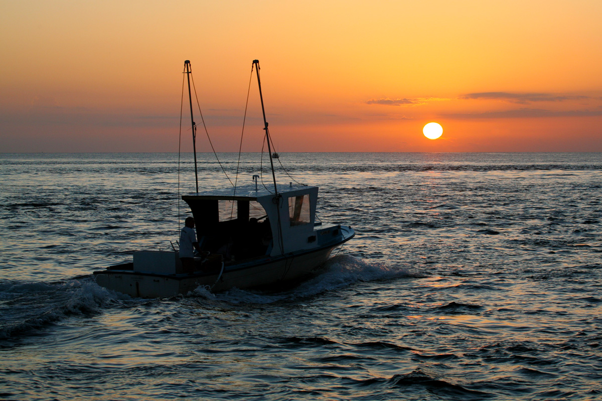 Fishing Boat Jupiter Inlet Sunrise