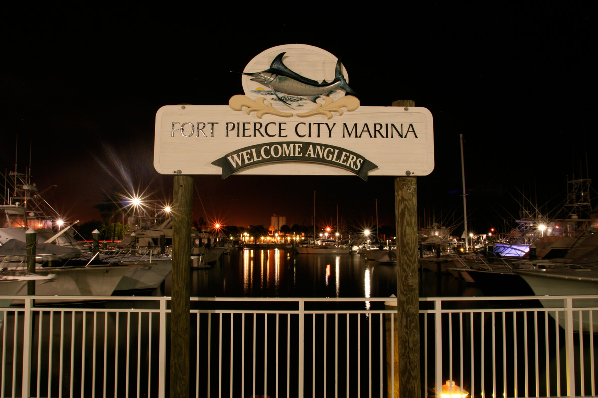 Fort Pierce Marina at Night Time