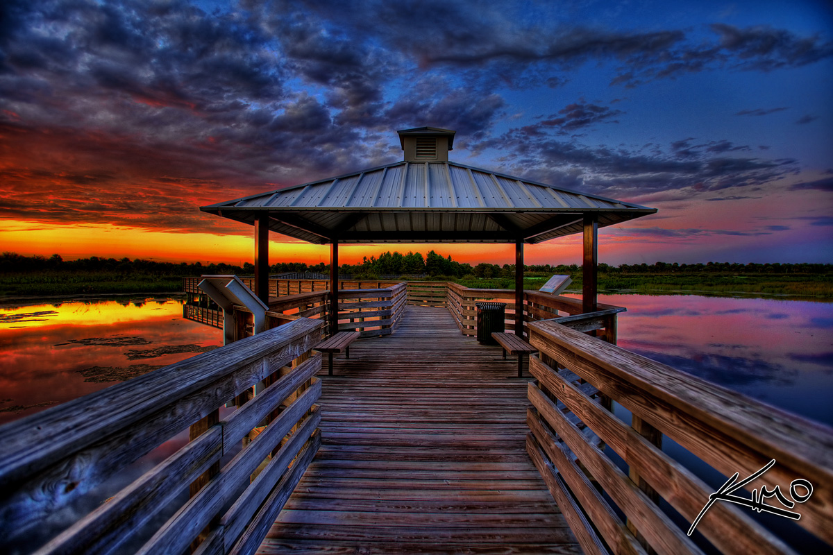 Sunset at Green Cay Wetlands Park