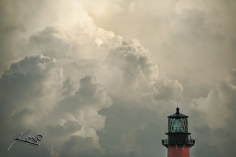 Jupiter Lighthouse with Amazing Clouds