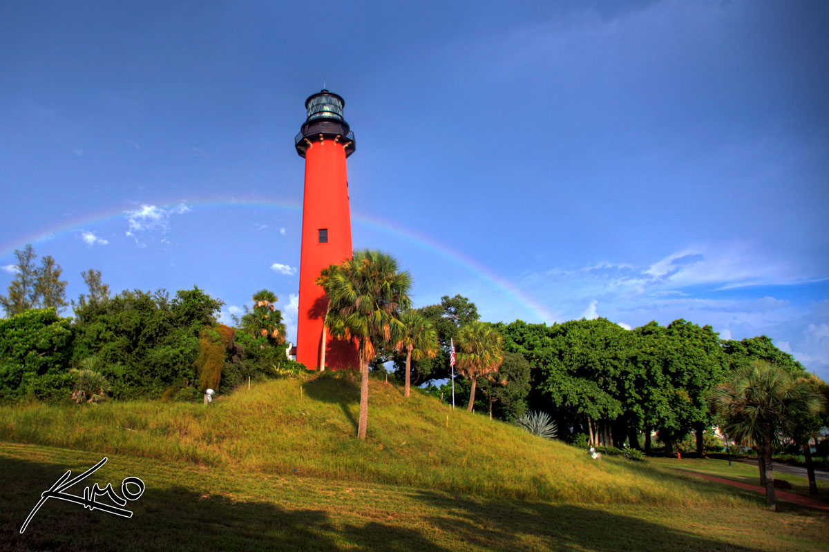 Jupiter Inlet Lighthouse with Rainbow