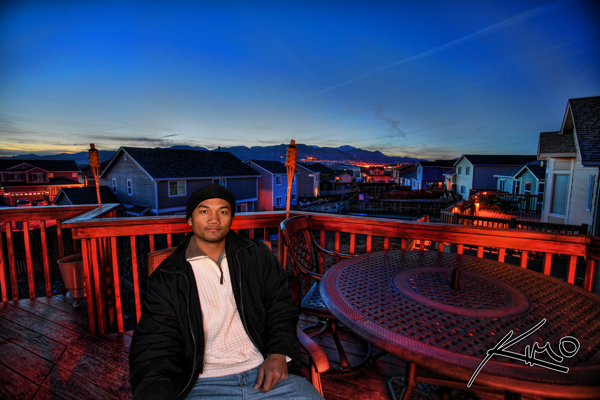 Rocky Mountain Sunset Self Portrait Hdr Photography By Captain Kimo