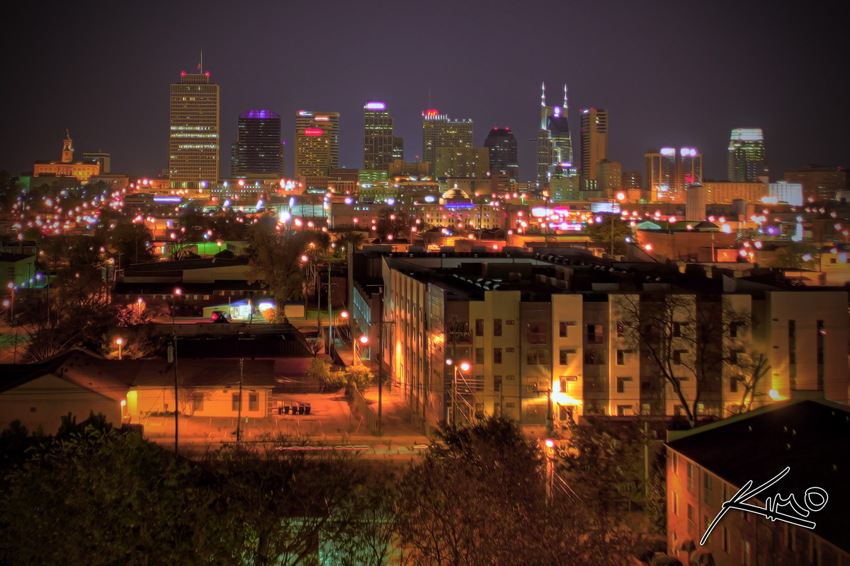 Downtown Nashville Tennessee at Night