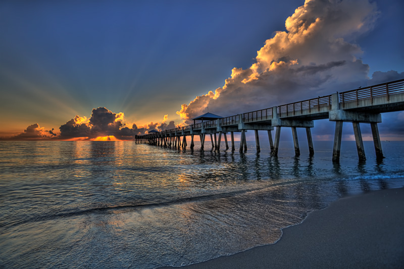 Sunrise at Juno Beach Pier Park, Florida