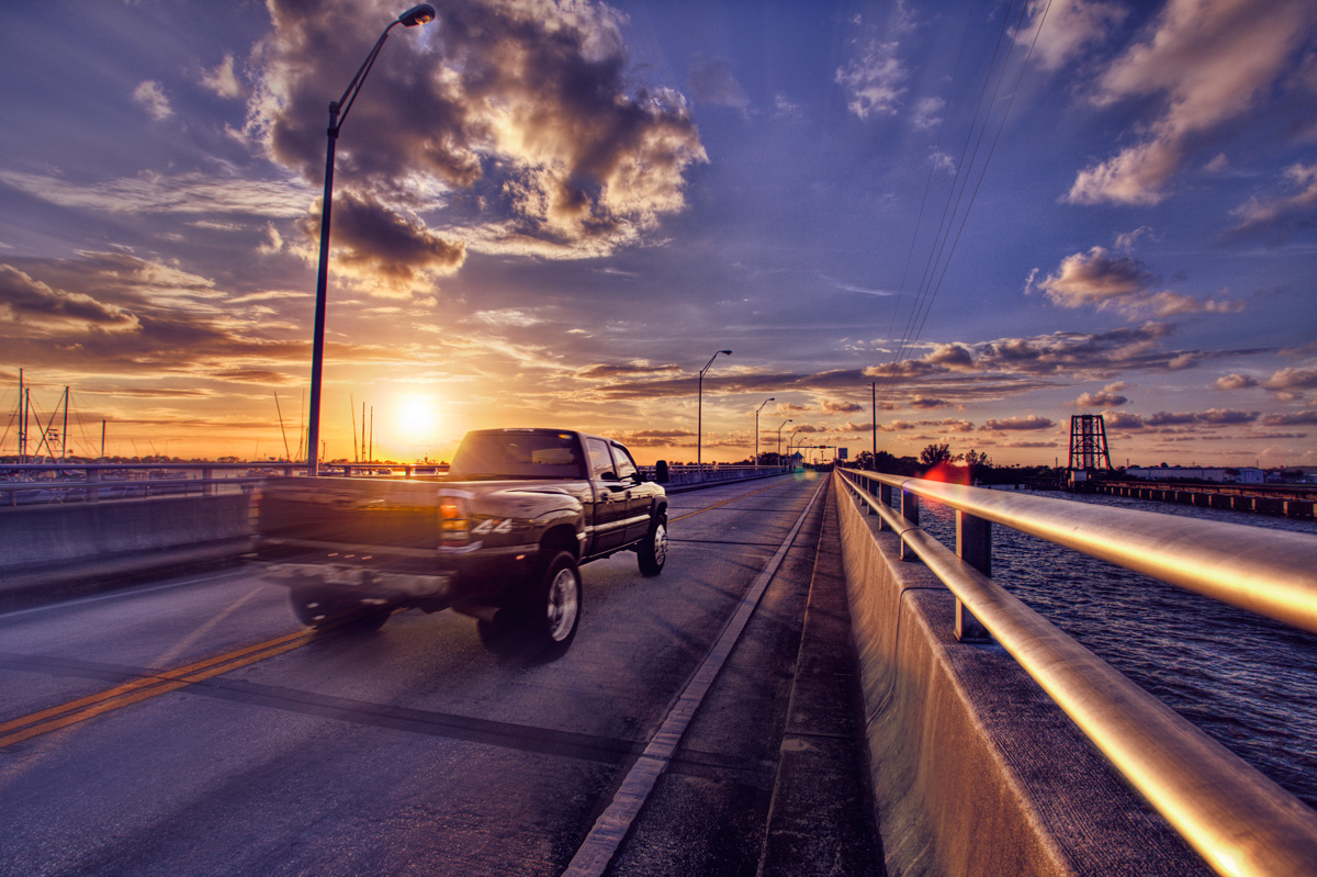 Truck Crossing Bridge – Stuart, Florida
