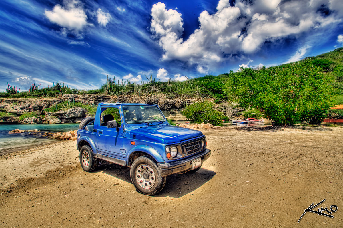 Blue Jeep from Curacao