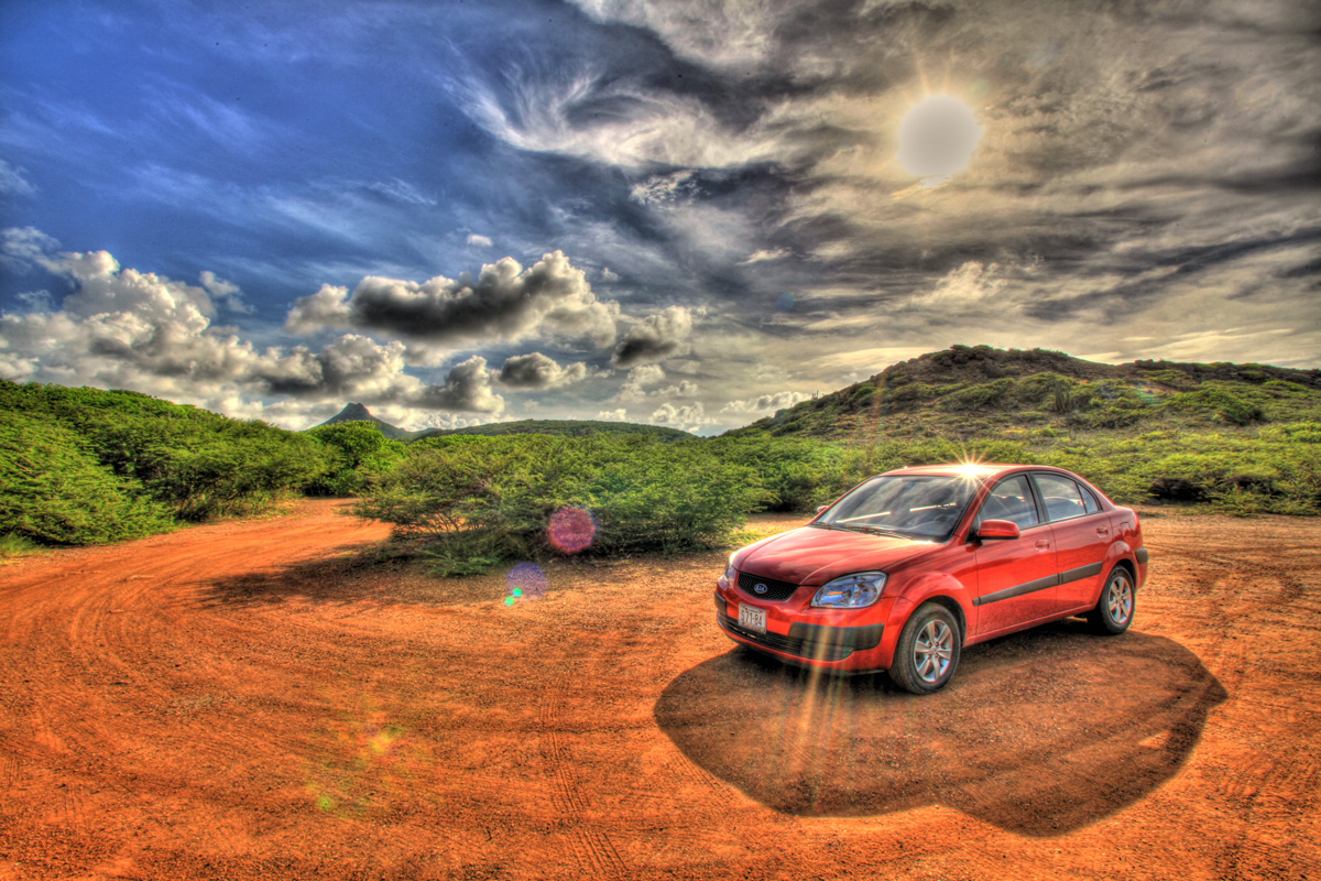 Photomatix Monday – Curacao Kia Rio Rental Car