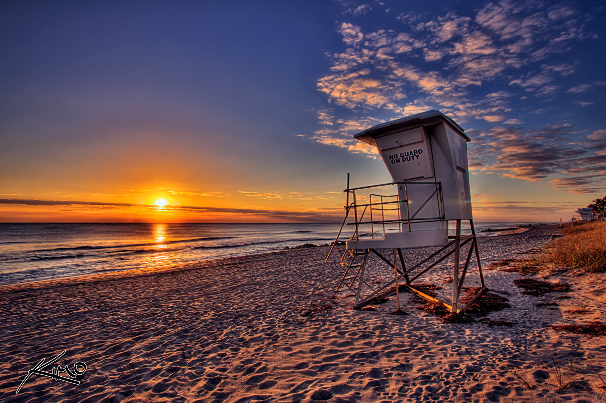 Final HDR Friday – Worth Avenue Sunset at Beach