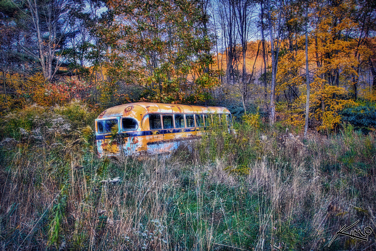 Final HDR Friday – Abandoned School Bus