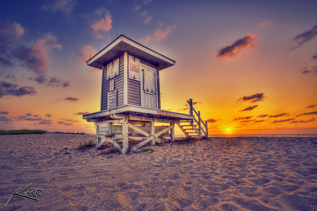 Singer Island Beach Lifeguard Tower Sunrise
