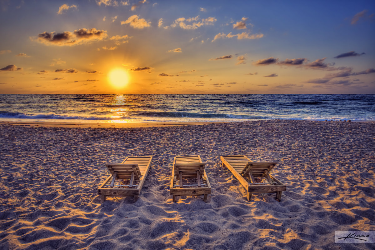 Singer Island Beach Chairs Sunrise