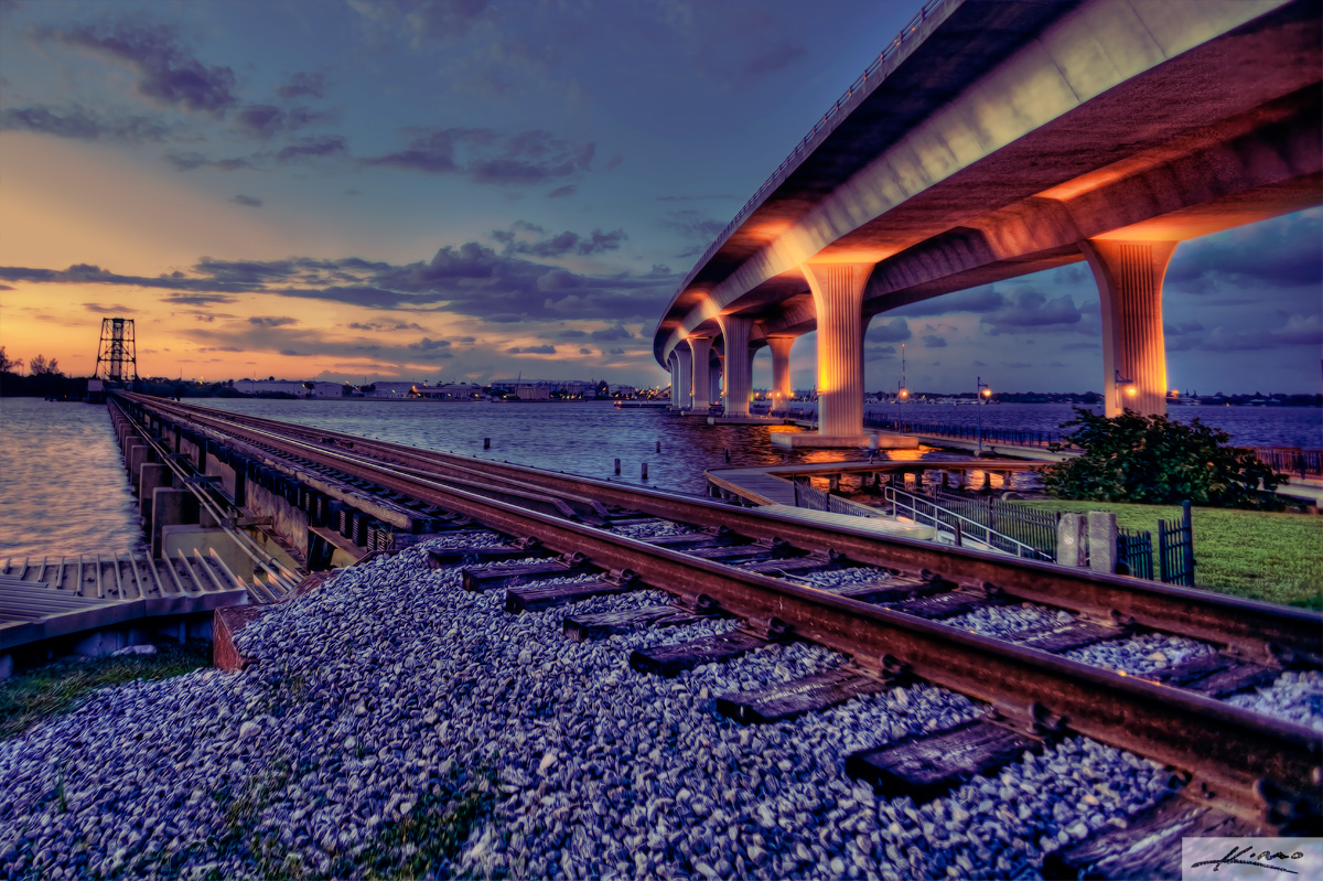 Railroad at Roosevelt Bridge, Stuart, FL