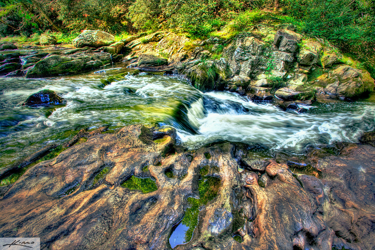 River from Cullasaja Falls North Carolina