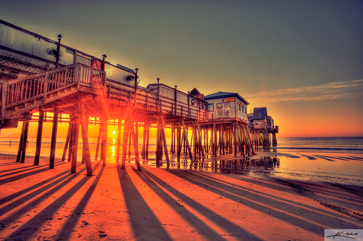 Pier at Old Orchard Beach During Sunrise