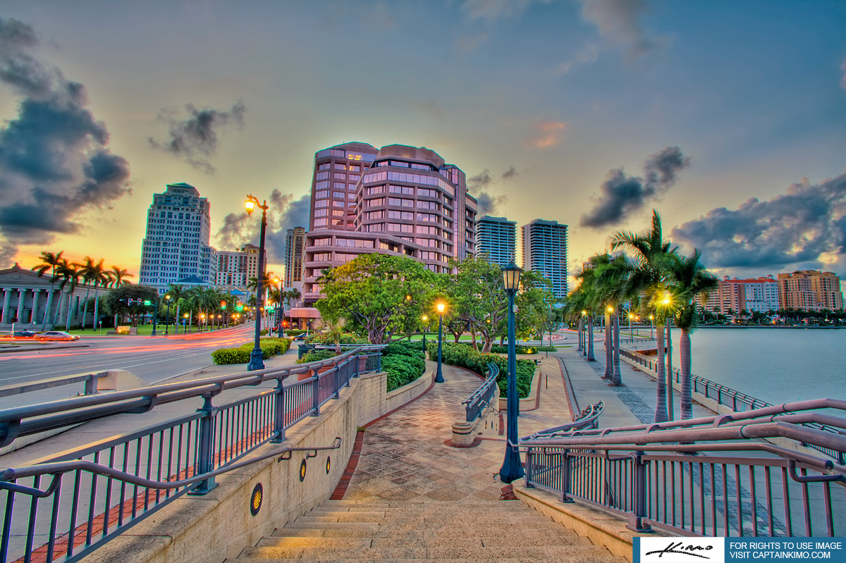 West Palm Beach City Buildings During Sunset