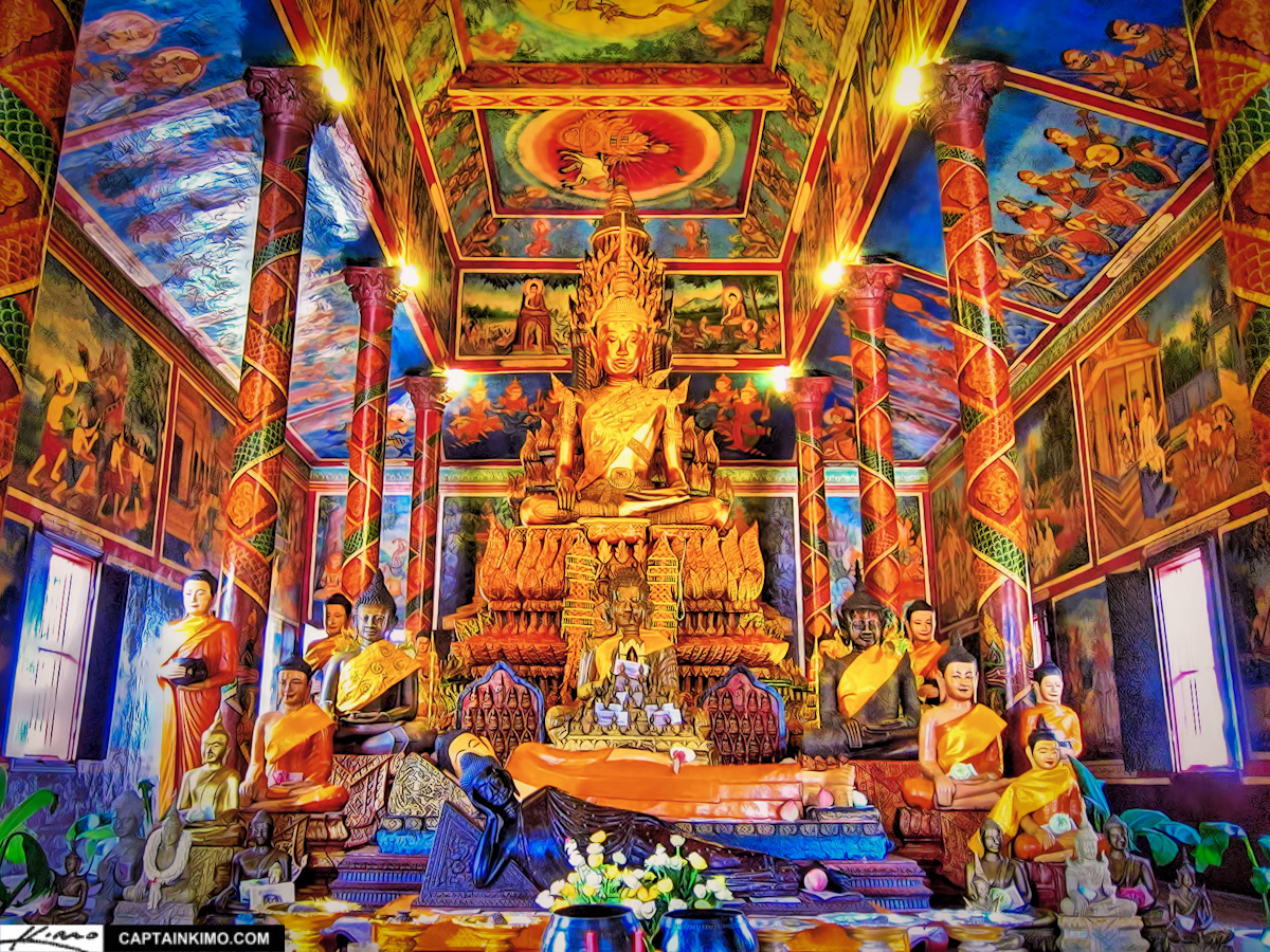 Golden Budda Temple Phnom Phen Cambodia