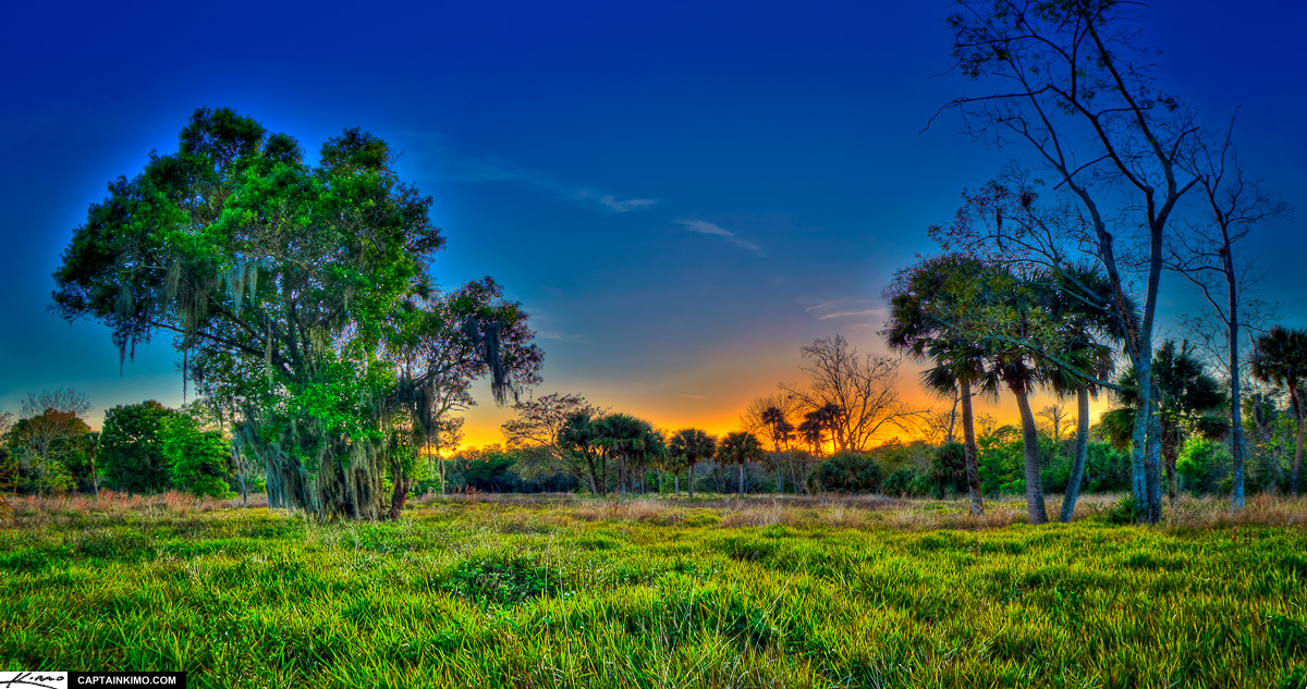 Riverbend Park Sunset at Battlefield Jupiter Florida