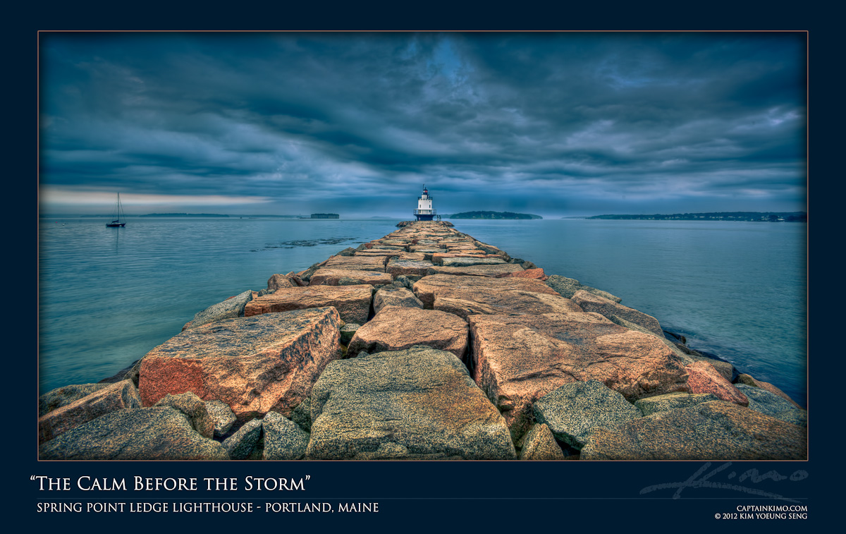 Storm Over Spring Point Ledge Lighthouse Portland Maine