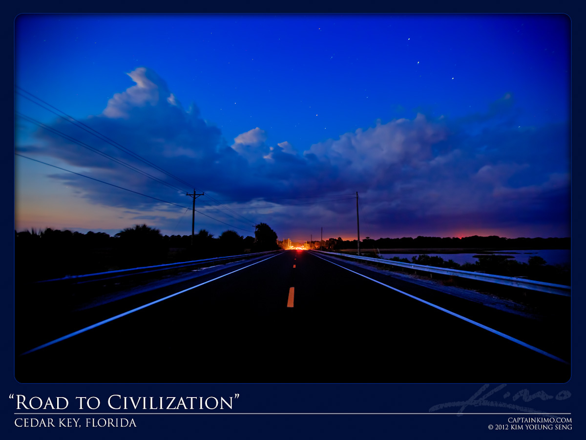 Cedar Key Florida Road Back to Gainesville Civilization