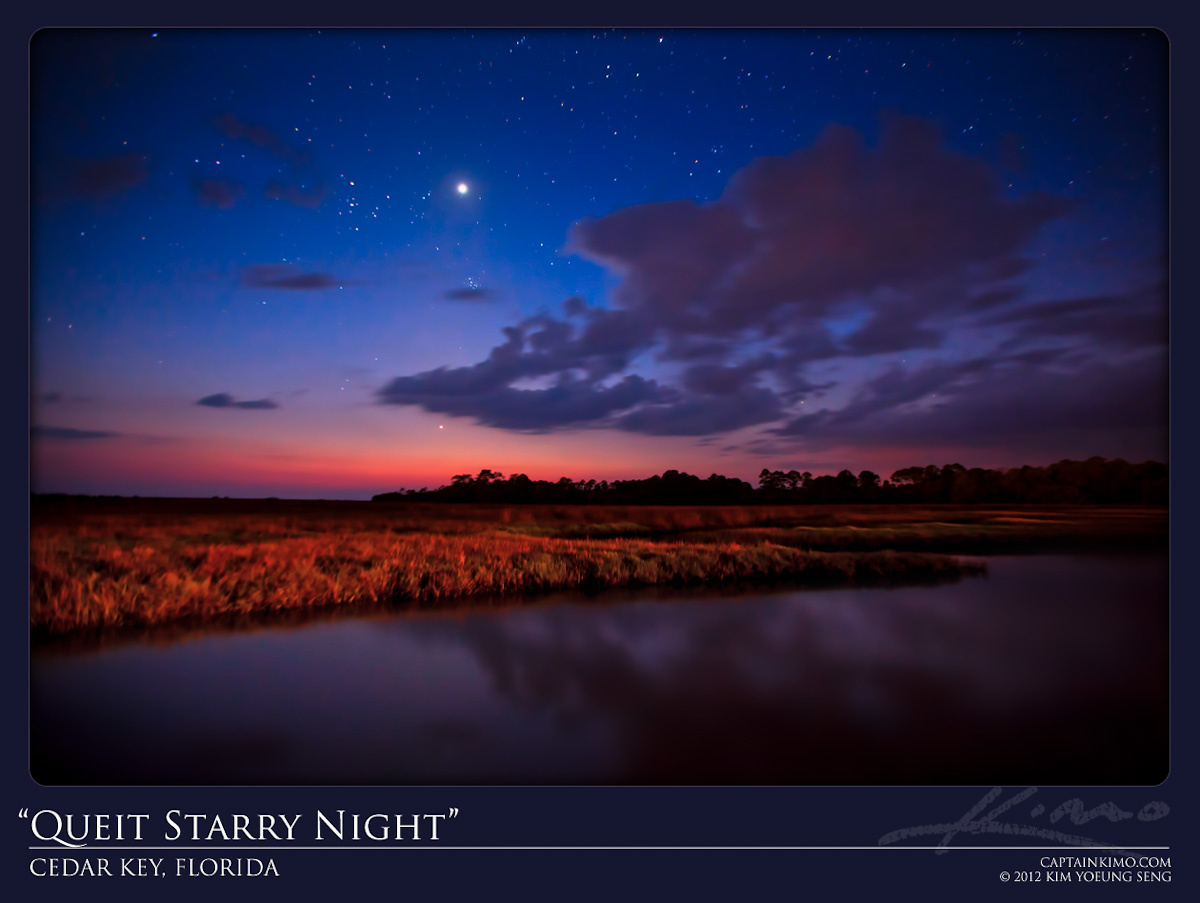 Quiet Starry Night at Cedar Key Florida Bayou