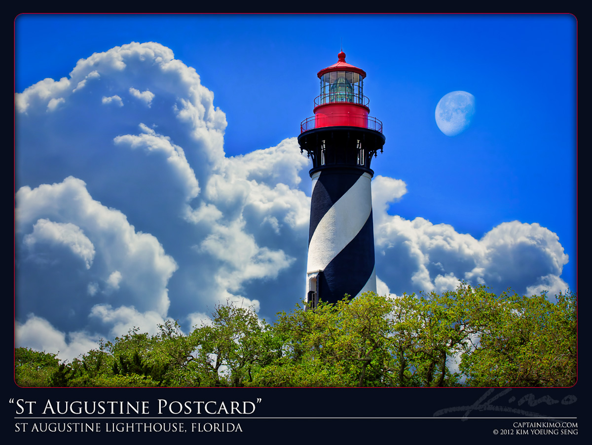 St Augustine Lighthouse Florida Postcard Style Photo