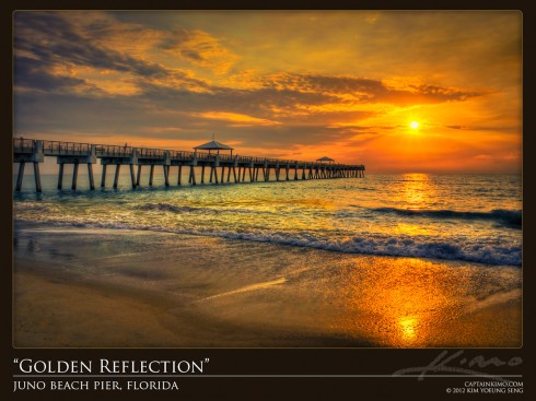 Sony Nex 5 HDR Image from Juno Beach Pier During Sunrise