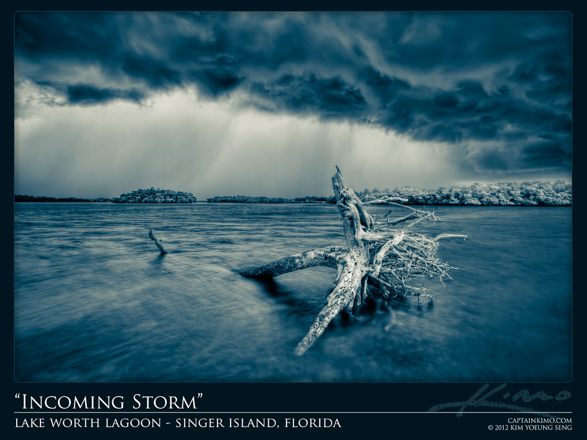 Incoming Storm Over Singer Island Florida Lake Worth Lagoon