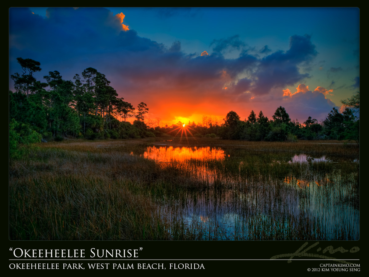 Okeeheelee Park Sunrise Over Wetlands West Palm Beach Florida