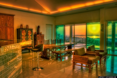 HDR-Photography-Real-Estate-Interior-Dinning-Area-During-Sunrise-Phuket-Thailand