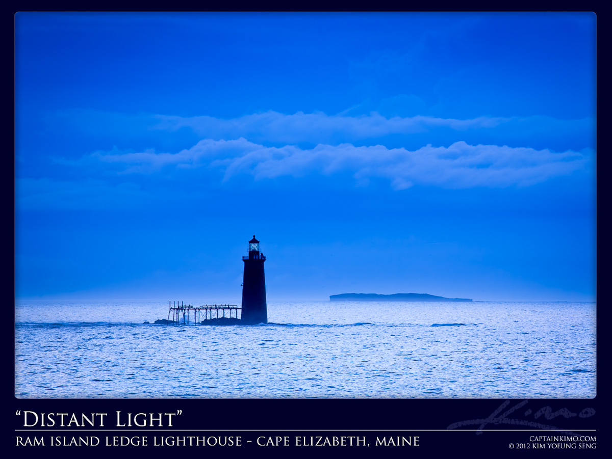 Ram Island Ledge Lighthouse at Cape Elizabeth Portland Maine