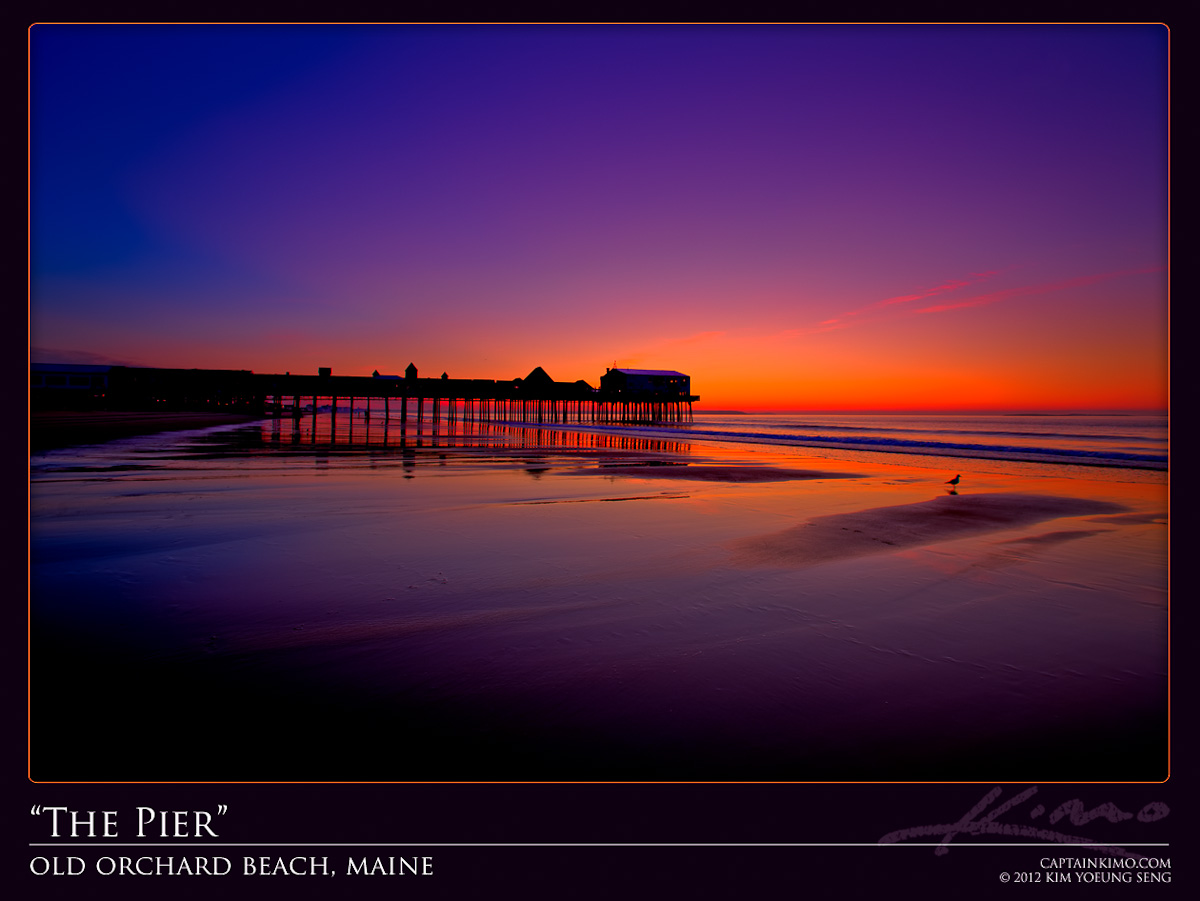 The Pier at Old Orchard Beach in Maine Before Sunrise