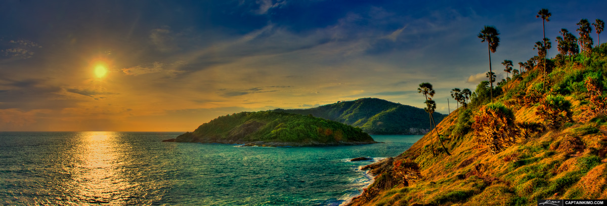 HDR Panorama from Promthep Cape Viewpoint Phuket Thailand