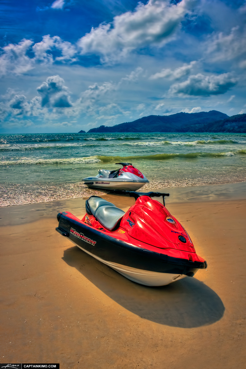 Jet Skies from Patong Beach in Phuket Thailand