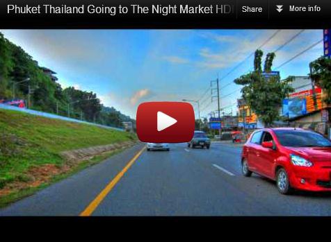 Phuket Thailand Going to The Night Market HDR Timelapse