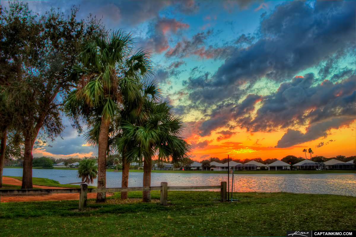 Lake Catherine Park During Sunset at Palm Beach Gardens