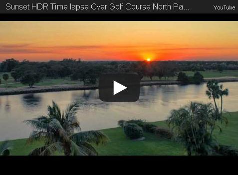 Sunset HDR Time lapse Over Golf Course North Palm Beach