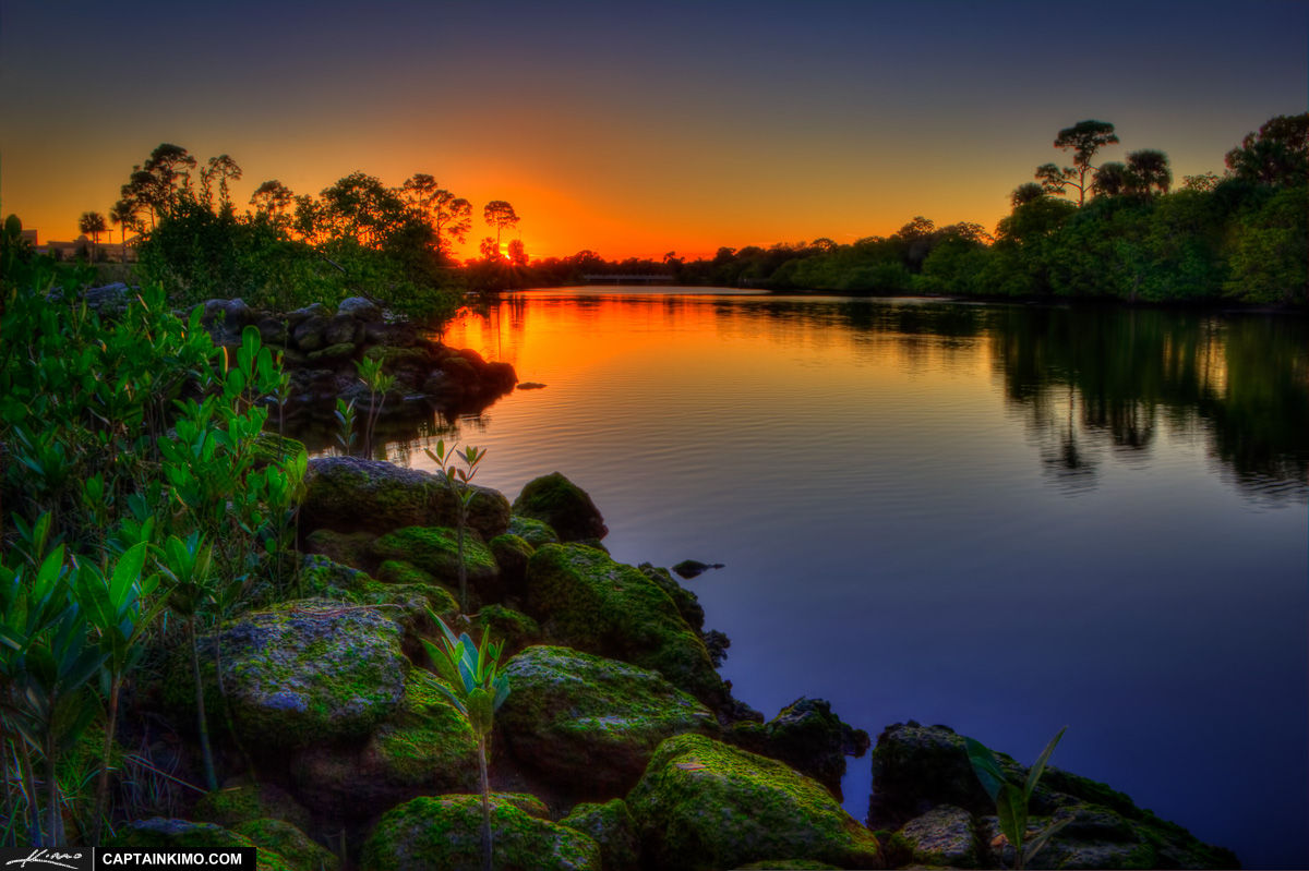 Sunset at the Limestone Creek River in Jupiter Florida