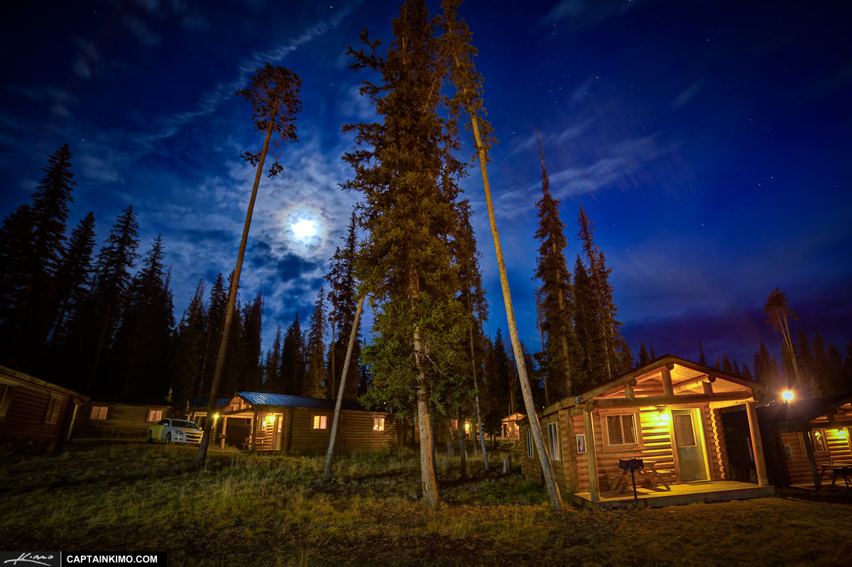 Wyoming Cabins at Night by Grand Teton National Park