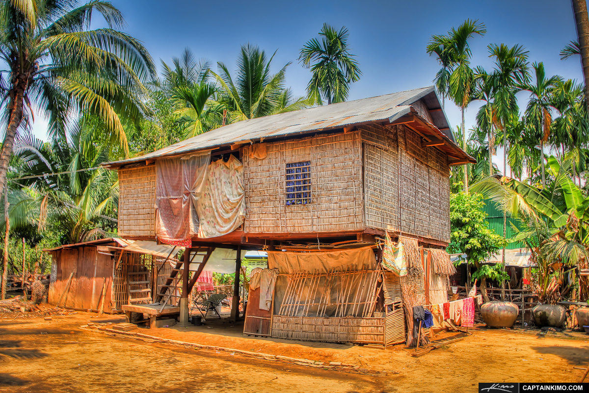 Country Living in a Straw House Battambang Cambodia