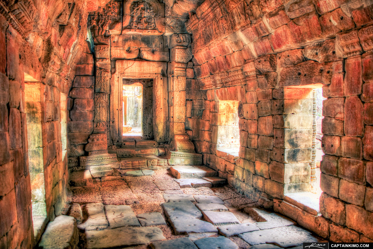 Acient Ruins in Angkor Wat Temple Cambodia