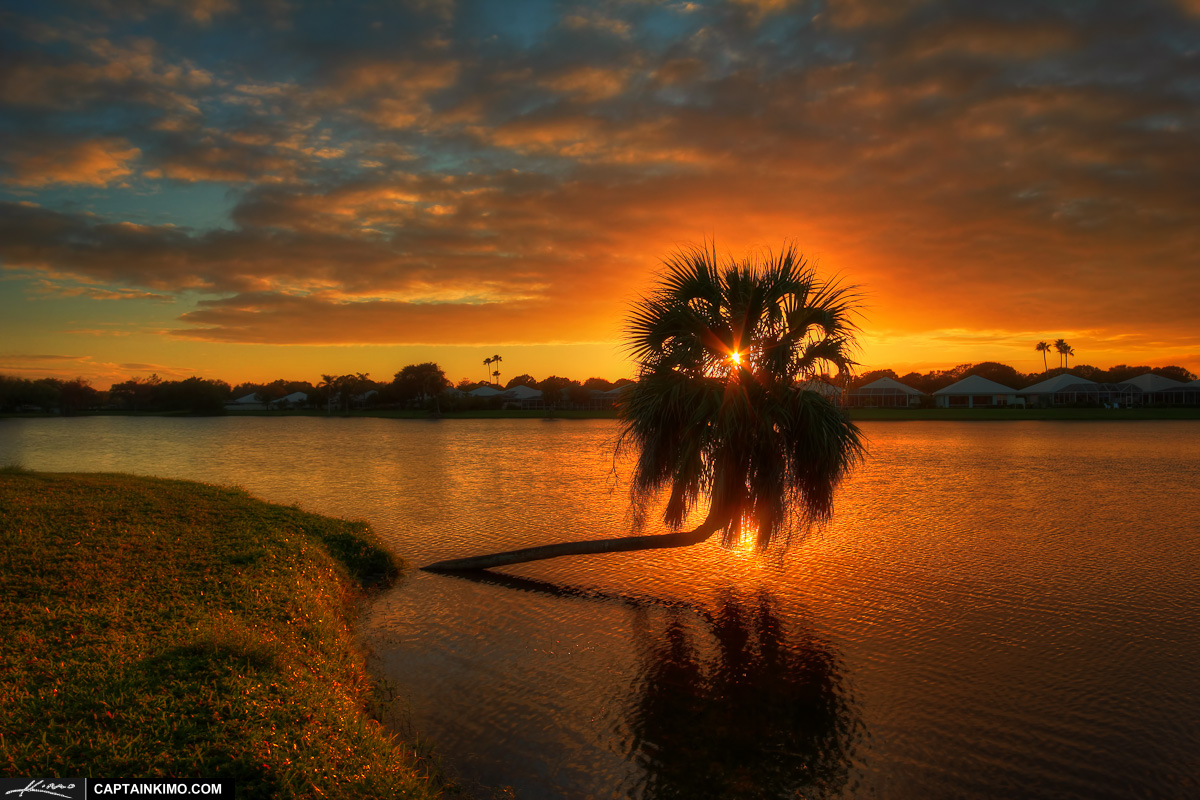 Sunset at Lake Catherine Palm Beach Gardens Florida