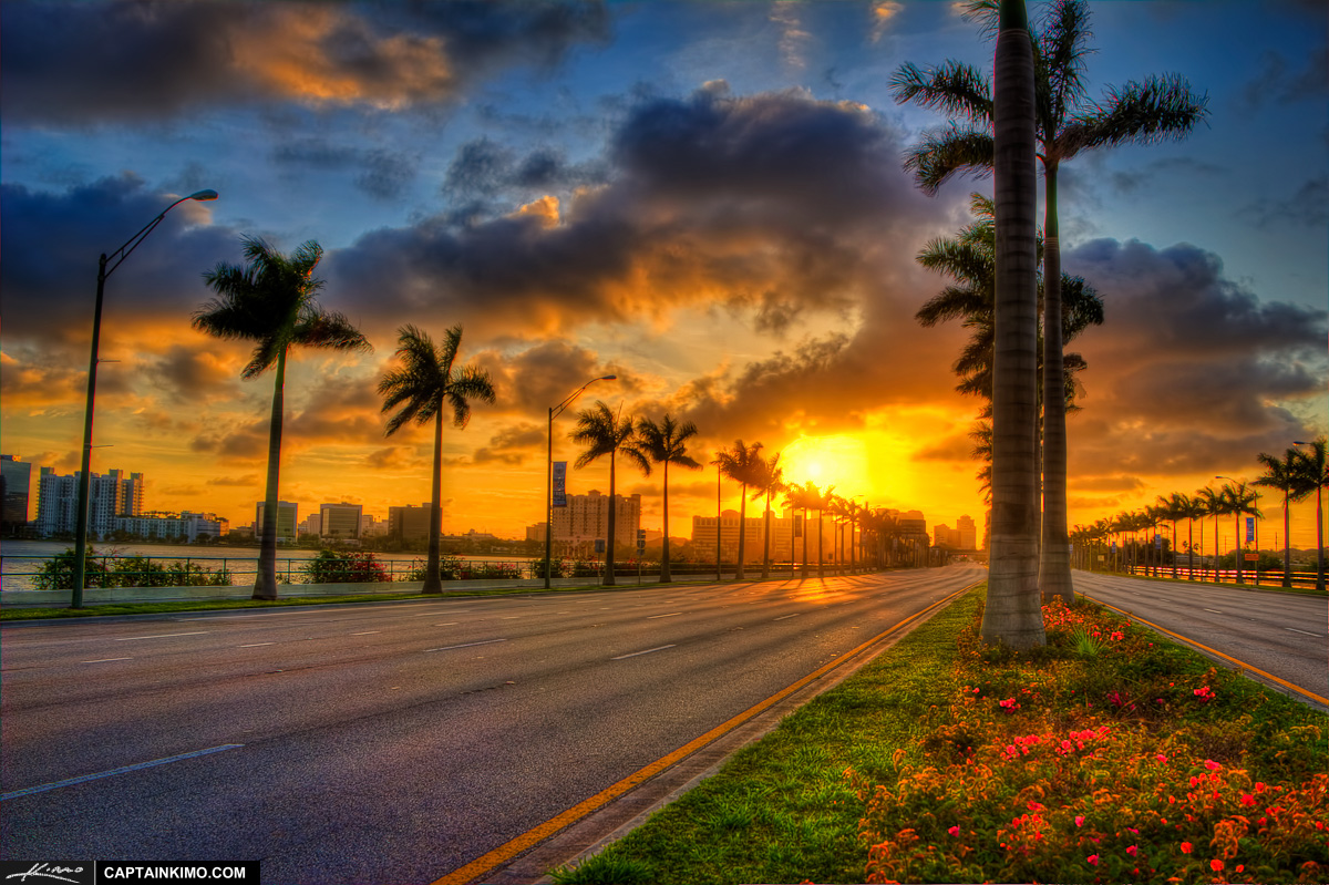 West Palm Beach Sunrise from Okeechobee Road