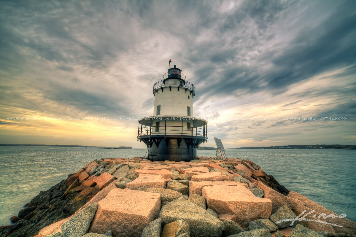 South Portland Maine at the Spring Point Ledge Lighthouse