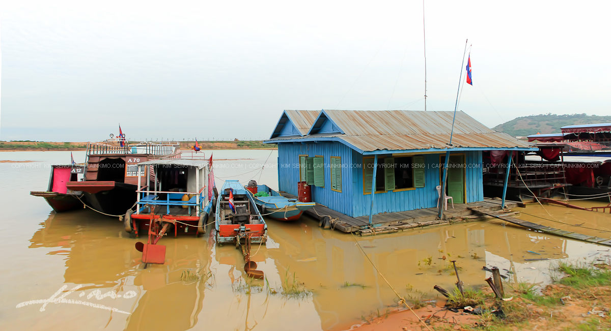Floating House at Tonle Sap in Siem Reap Cambodia