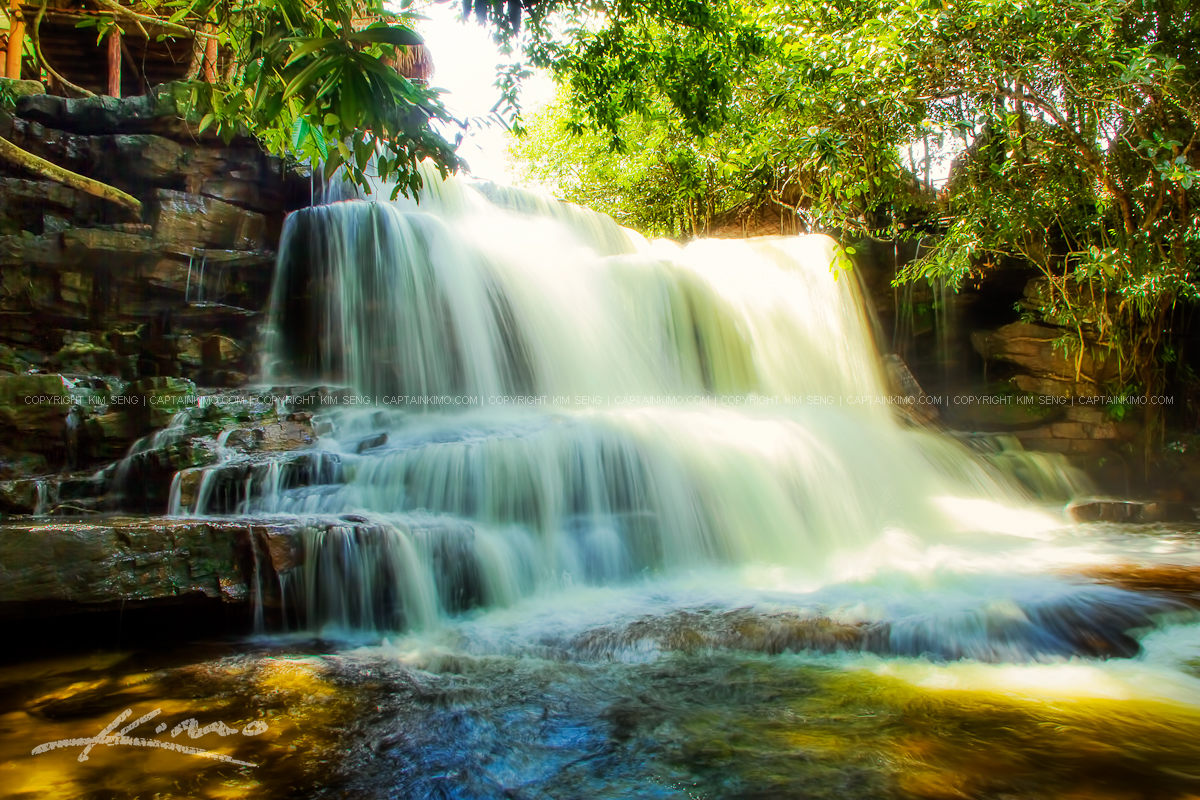 Kampong Som Waterfall in Kbal Chhay Cambodia