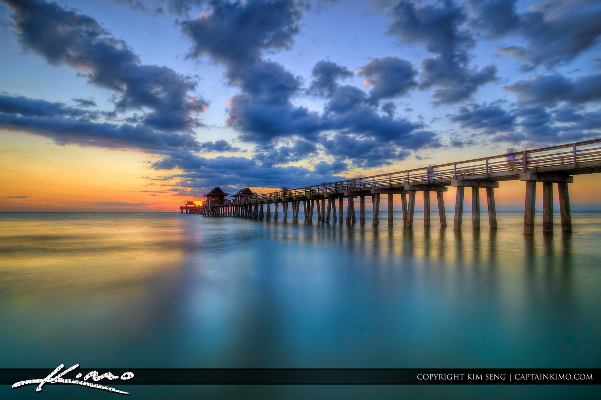 Naples Pier Sunset at Florida Gulf Coast